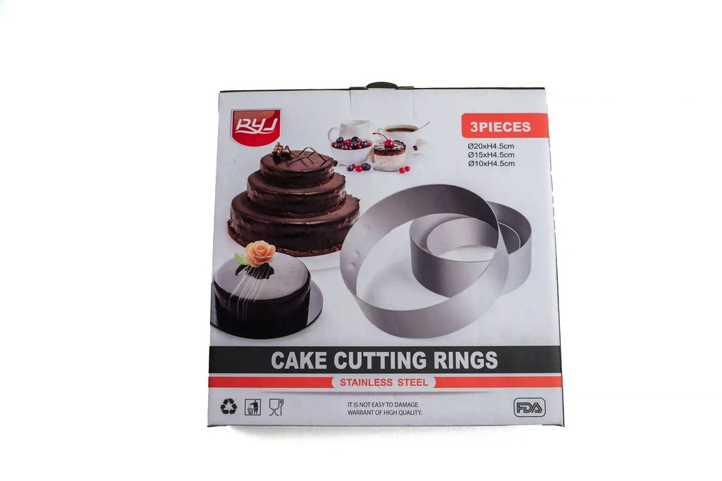 Vòng khuôn sắt làm bánh 3pcs- A9670