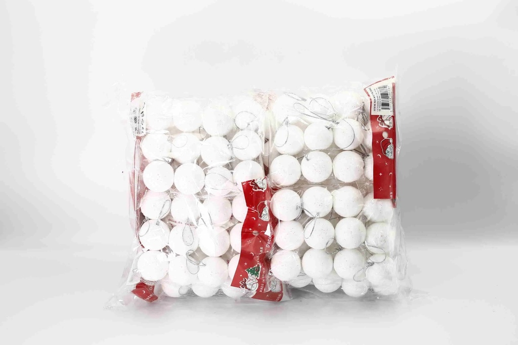 Bóng xốp trang trí Giáng sinh 8cmx12ks A10778