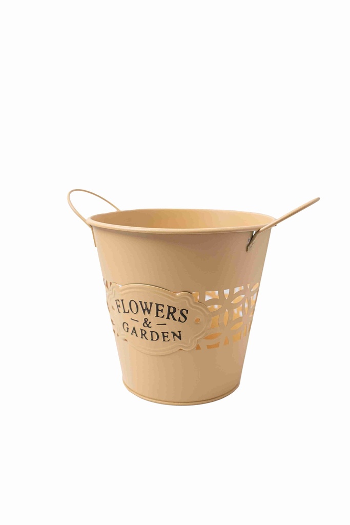 Bao phủ chậu cây bằng kim loại ( h:15cm/Ø:11cm ) A4354